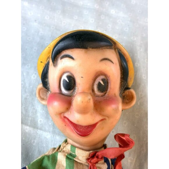 VTG 1950s Disney Pinocchio Hand Puppet Rubber Face Gund Mfg. Co. Needs TLC - Picture 3 of 11